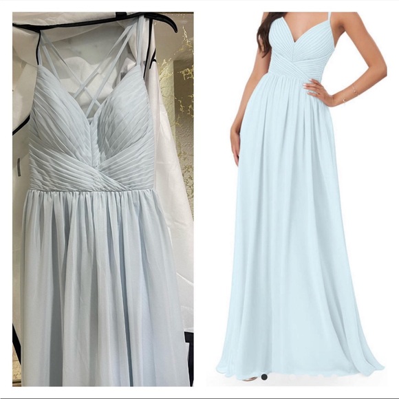 NWT Petite Azazie Daenerys Dress in Mist - Picture 8 of 8